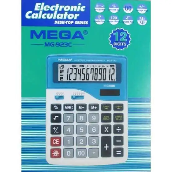 MEGA MG-923C 12 Digits Desktop Electronic Calculator 1