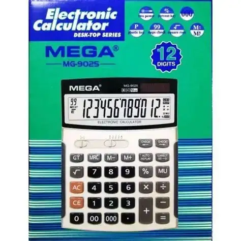 MEGA 12 Digits Electronic Desktop Calculator (MG-9025) 1