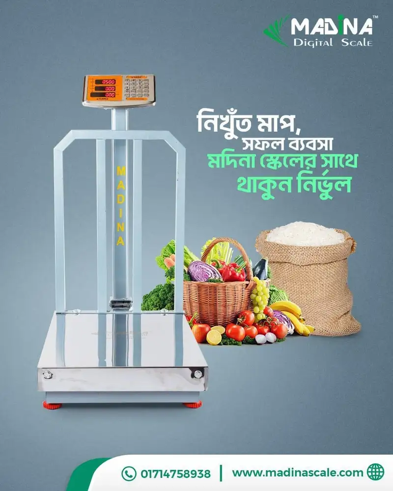 Madina 350kg/50g-Industrial Series-Platform Scale (MS-1824-SS-INDUSTRIAL) 2