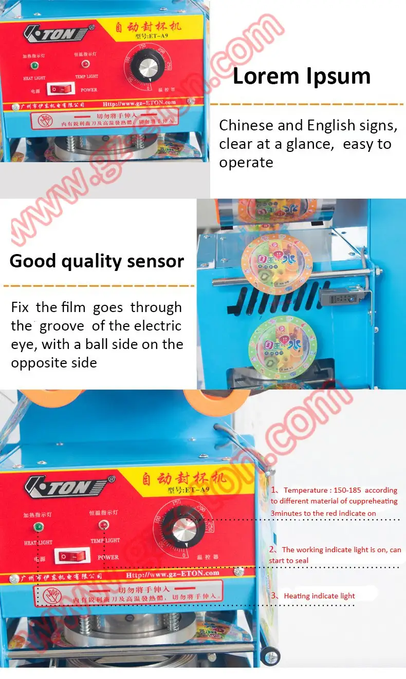 ETON Automatic Cup Sealing Machine ET-A9 8