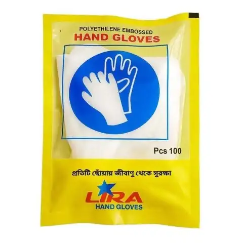 LIRA Disposable Polyethylene Hand Gloves (100 Pcs) 1