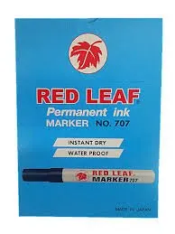 Red Leaf Permanent Ink Marker (BOX)