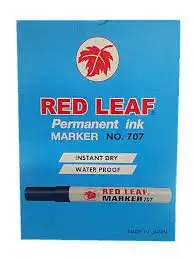 Red Leaf Permanent Ink Marker (BOX) 1