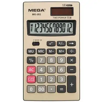 MEGA MG-302 12-Digit Desktop Electronic Calculator 2