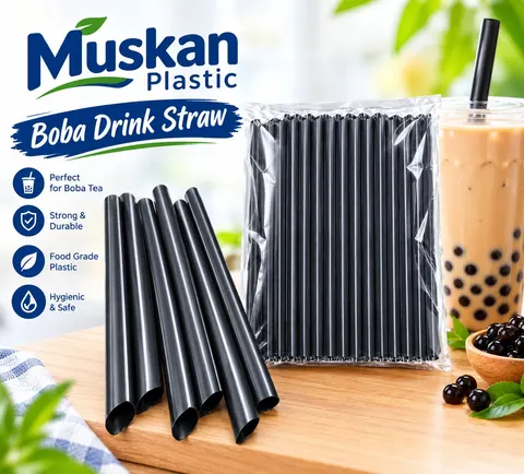 Muskan Plastic Boba Drink Straw